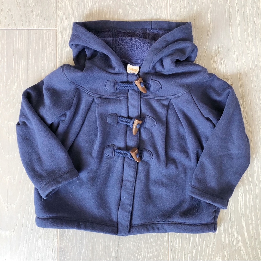 ⭐️HP⭐️ 4T Gymboree Fleece Cardigan Navy Girls EUC
